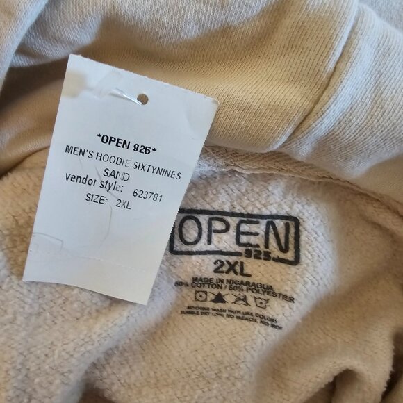 Open 925 Tan Sixty Nines Wine and Dine Hoodie 2xl - Picture 2 of 3
